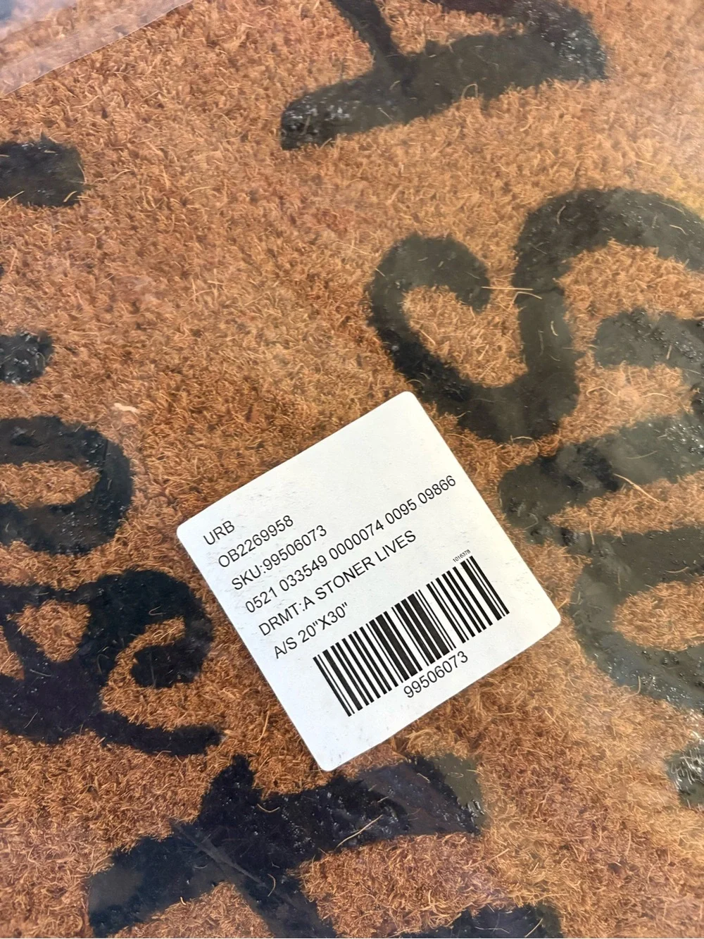 NWT Urban Outfitters Happy Leaf Coir Doormat